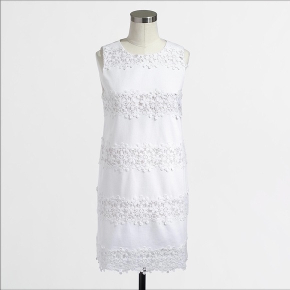 JCREW lace striped shift dress (white) - Picture 2 of 4